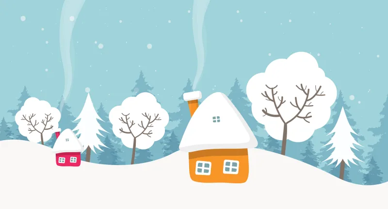 Winter Snow Village Stickdatei – Weihnachten