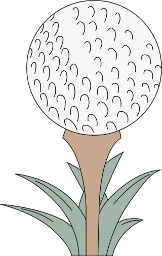Golf Golf ball Tee Stickdatei