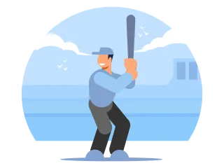 Man Player Baseball Stickdatei