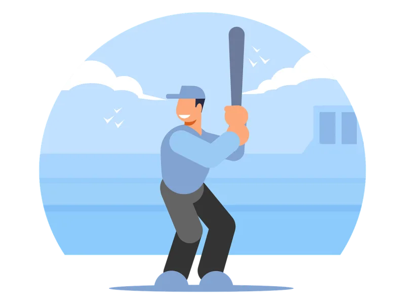 Man Player Baseball Stickdatei – Sport