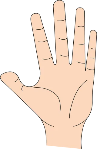 Hand Fingers Palm Stickdatei – Natur
