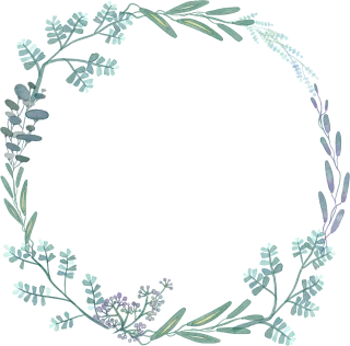Leaves Flowers Frame Stickdatei – Herzen & Liebe