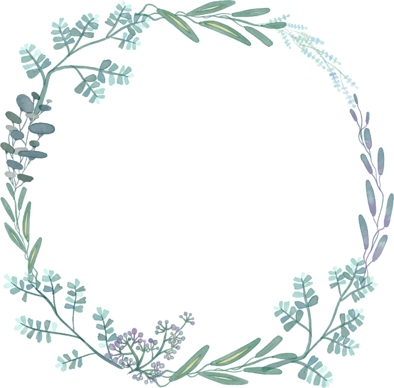 Leaves Flowers Frame Stickdatei – Herzen & Liebe