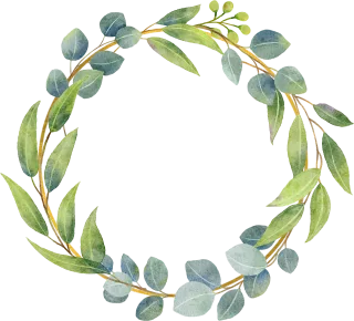 Leaves Wreath Frame Stickdatei – Herzen & Liebe