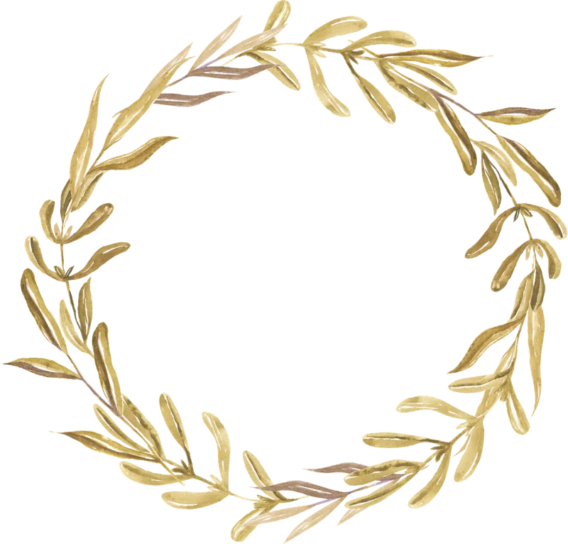 Leaves Wreath Frame Stickdatei – Weihnachten