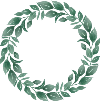 Leaves Wreath Frame Stickdatei