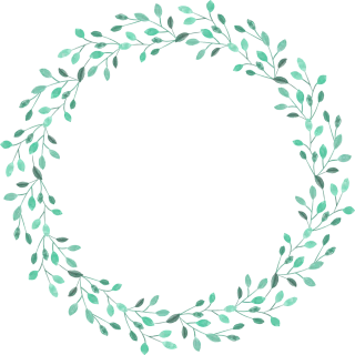 Leaves Wreath Frame Stickdatei – Herzen & Liebe