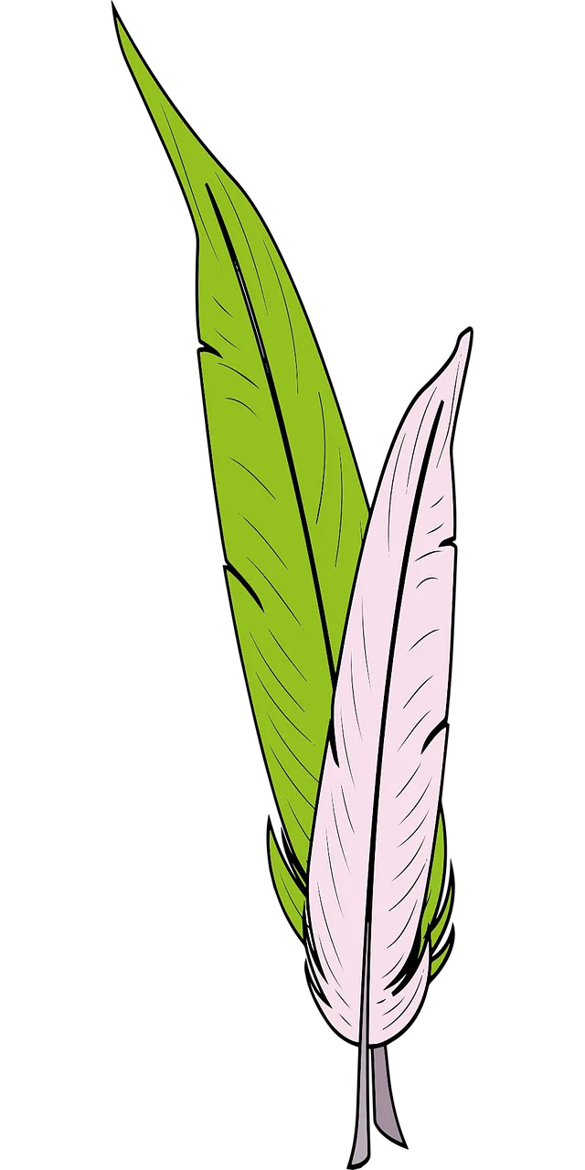 Feather Quills Pens Stickdatei – Natur