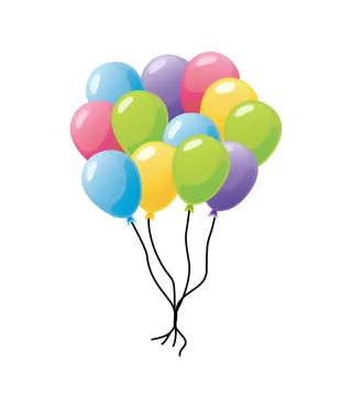 Balloons Party Celebration Stickdatei – Kinder