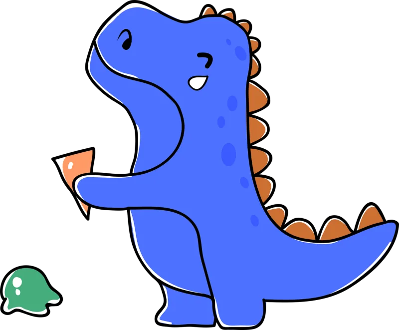 Dinosaur Ice cream Cartoon Stickdatei – Essen & Trinken