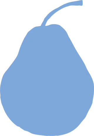 Pear Fruit Cutout Stickdatei