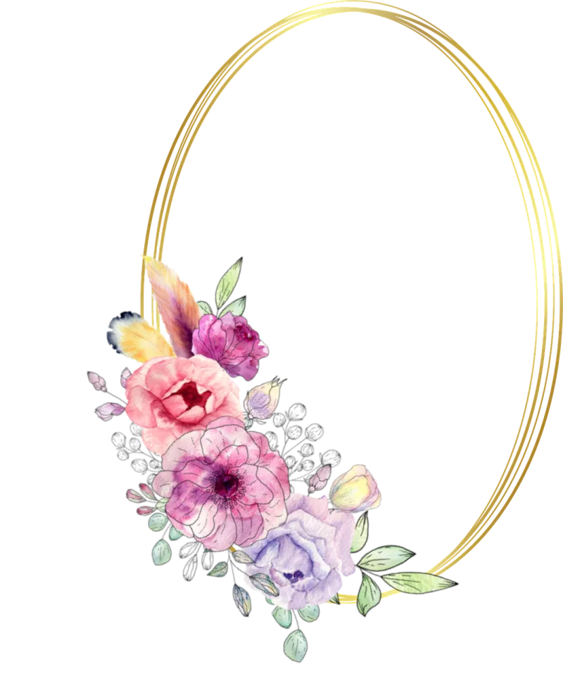Flowers Frame Decorate Stickdatei – Blumen