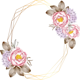Flowers Frame Art Stickdatei – Herzen & Liebe