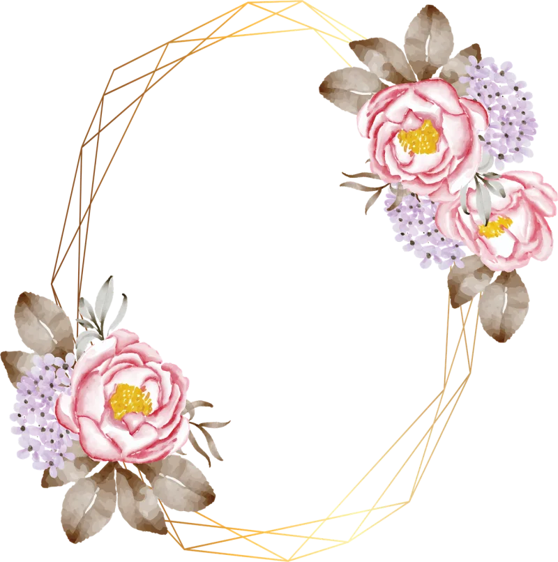 Flowers Frame Art Stickdatei – Herzen & Liebe