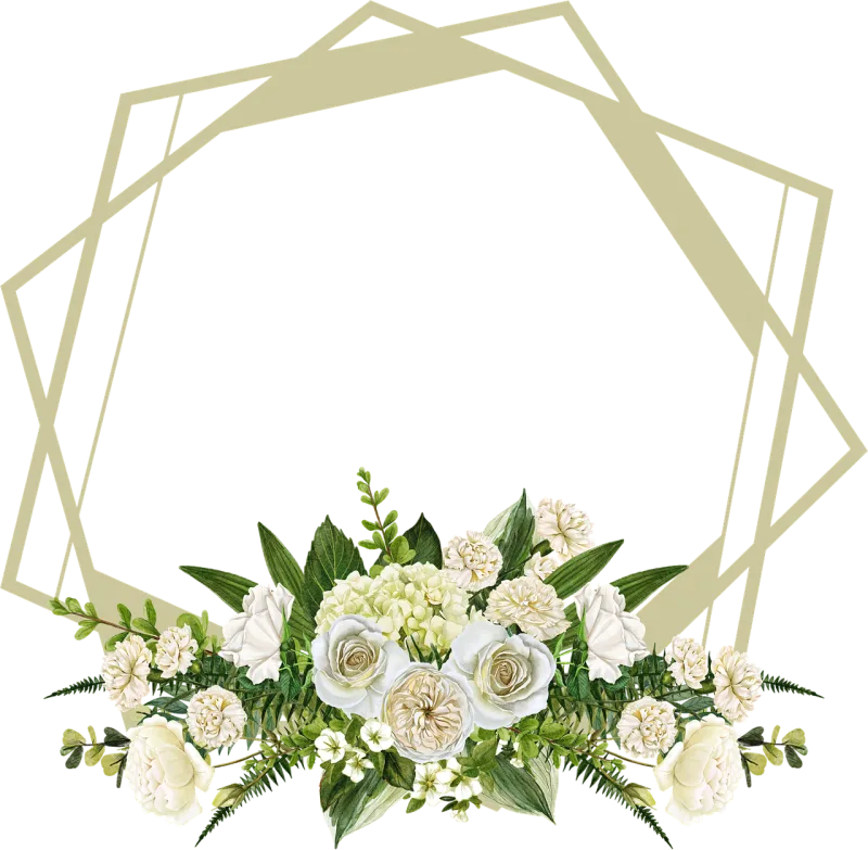 Flowers Frame Floral frame Stickdatei – Blumen