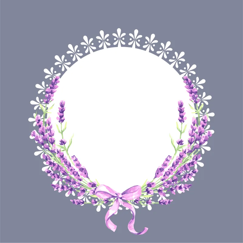 Flowers Frame Background Stickdatei – Blumen