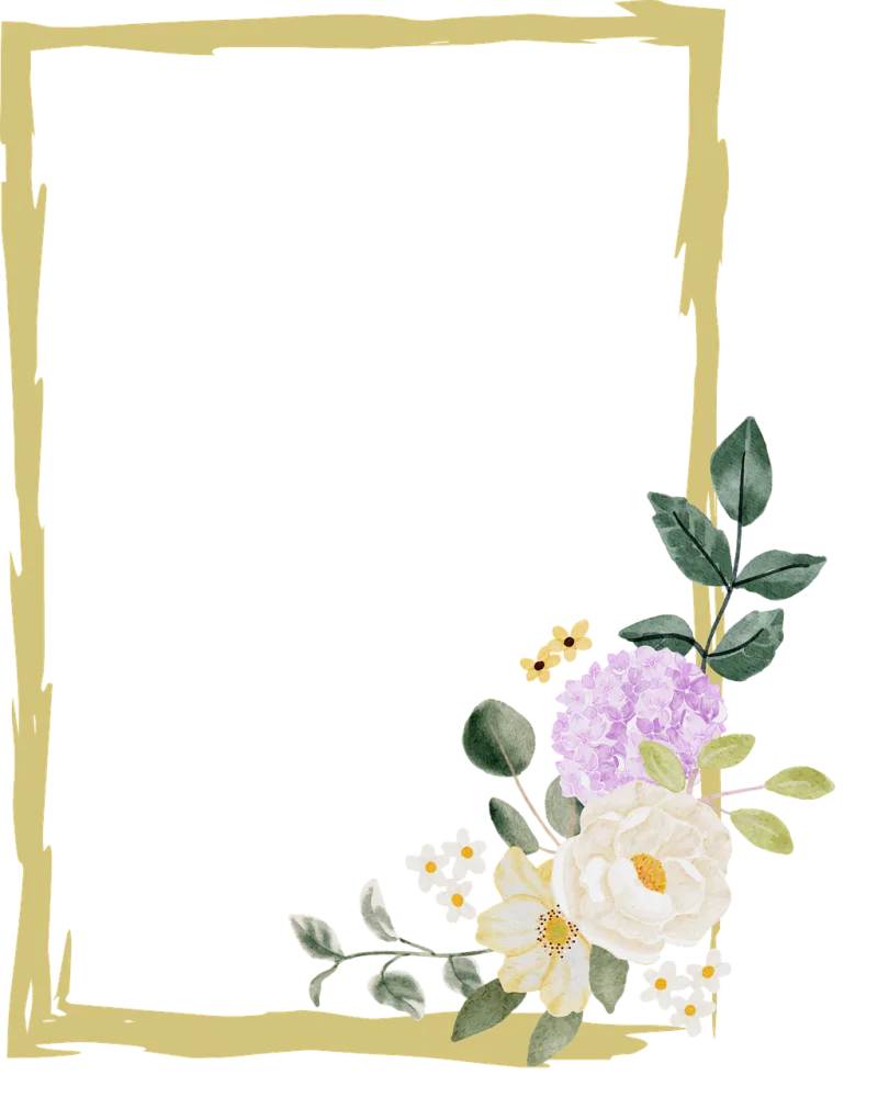 Flowers Frame Floral frame Stickdatei – Blumen