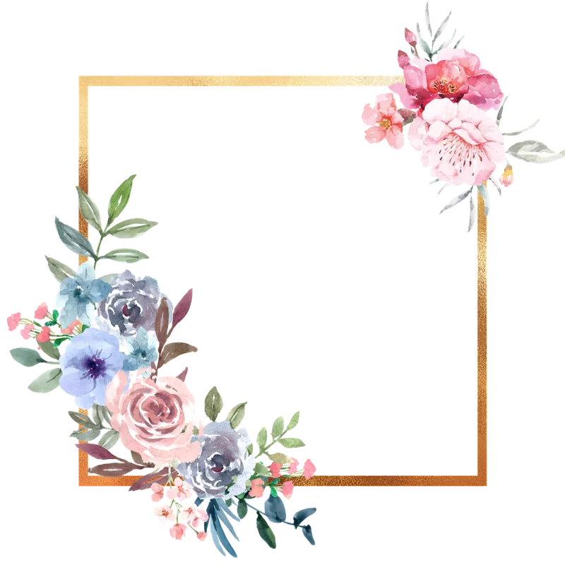Flowers Frame Floral frame Stickdatei – Blumen