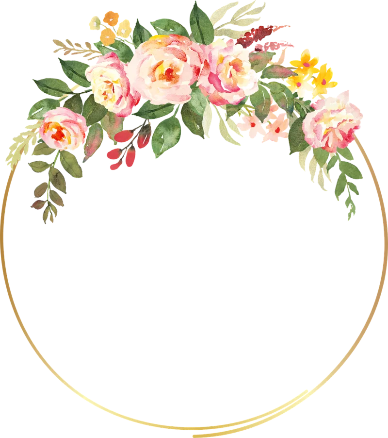 Frame Flowers Floral frame Stickdatei – Blumen