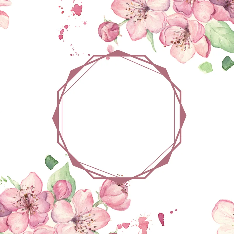 Frame Decorate Copy space Stickdatei – Blumen