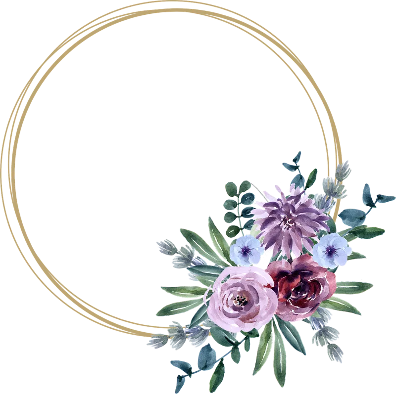 Frame Decorate Copy space Stickdatei – Blumen