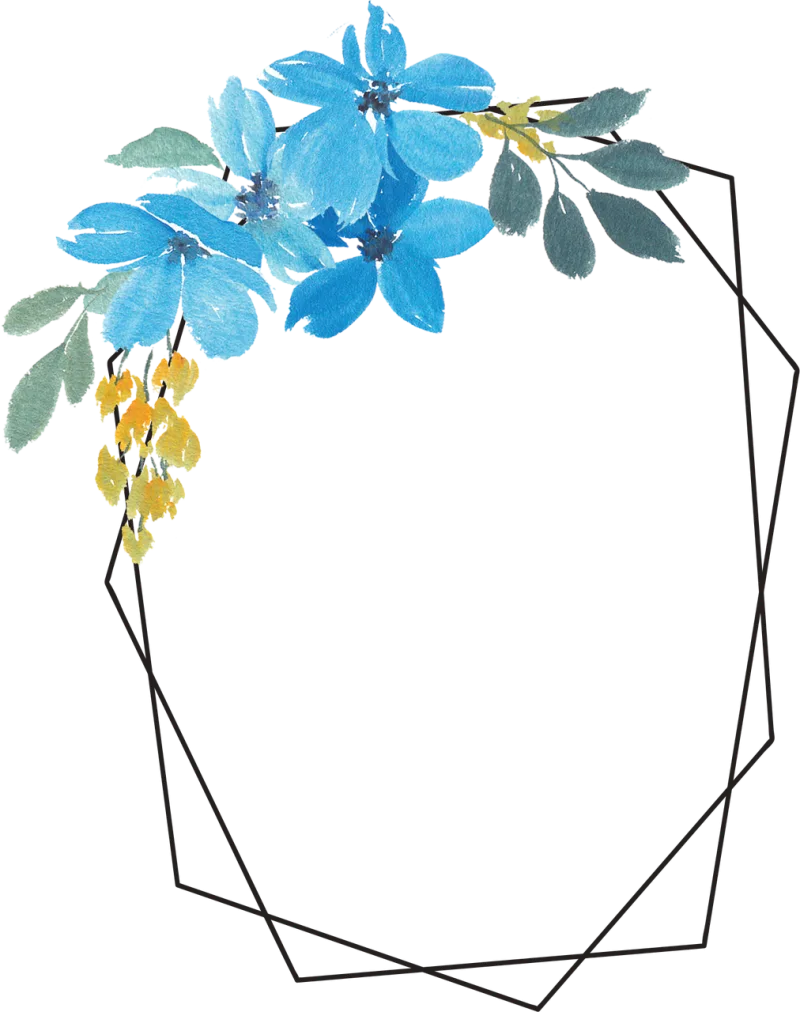 Frame Decorate Copy space Stickdatei – Blumen