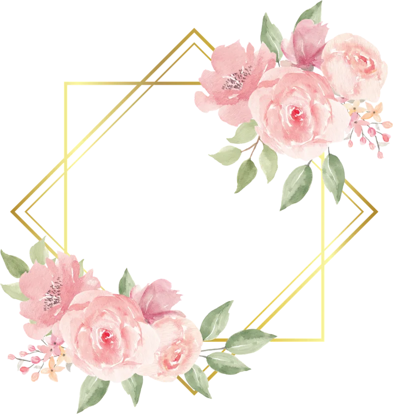 Frame Beautiful flowers Decorate Stickdatei – Blumen