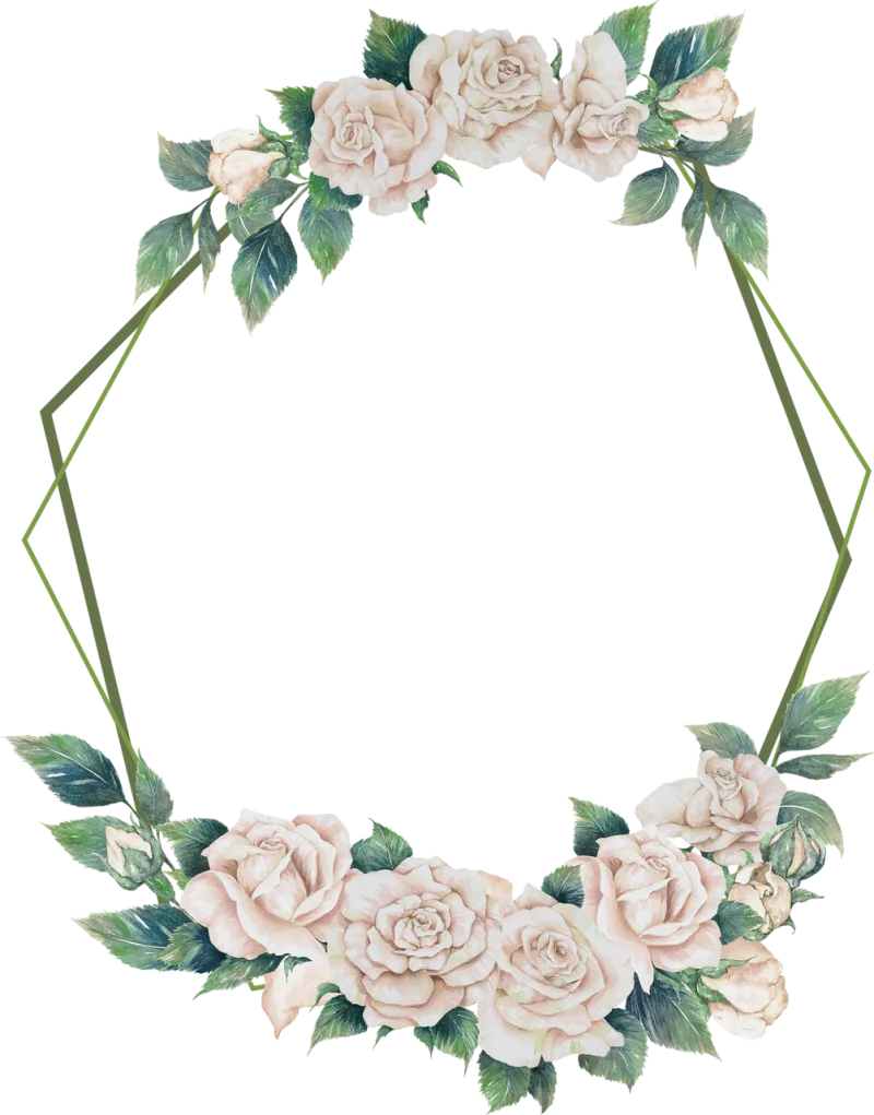 Frame Floral background Copy space Stickdatei – Blumen