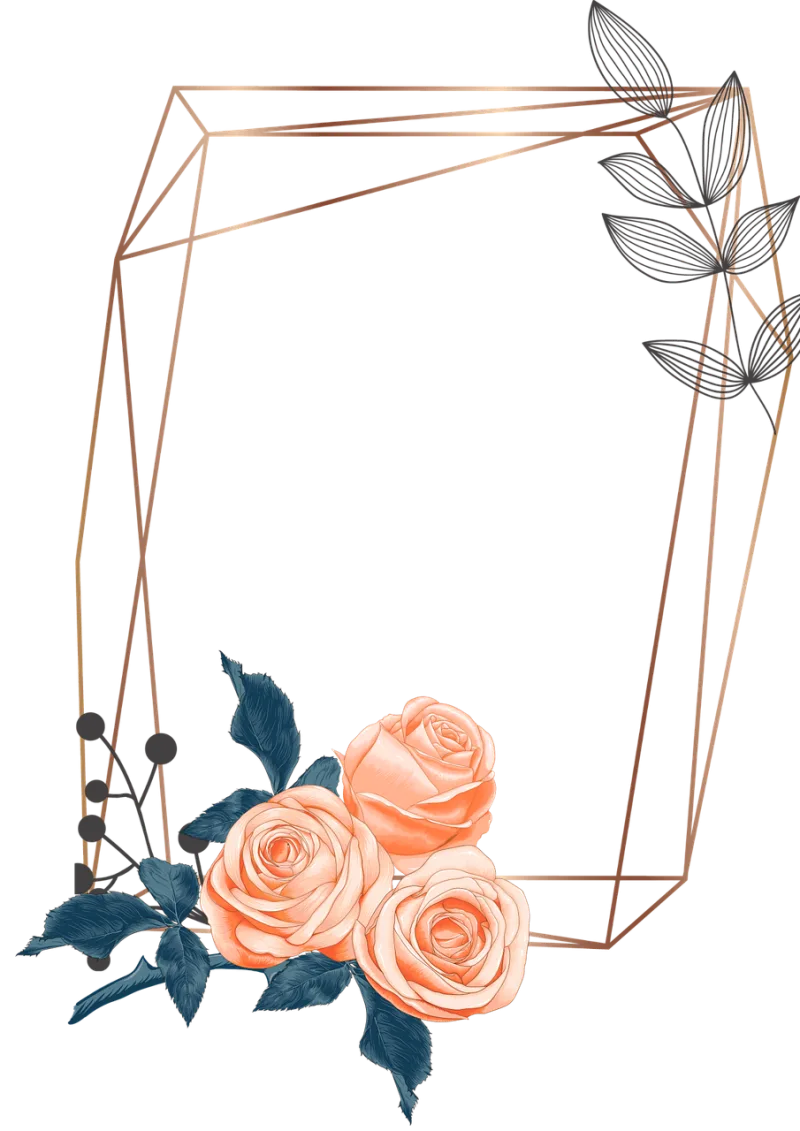 Frame Floral frame Copy space Stickdatei – Blumen