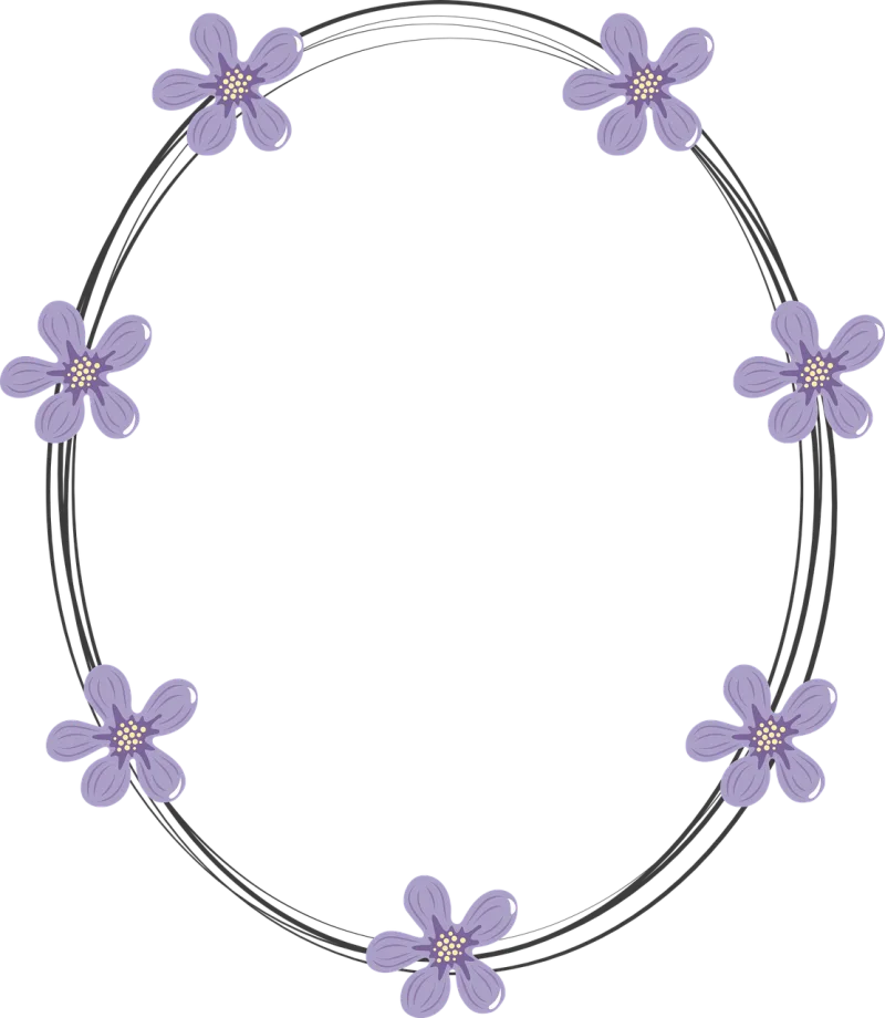 Frame Copy space Flowers Stickdatei – Blumen