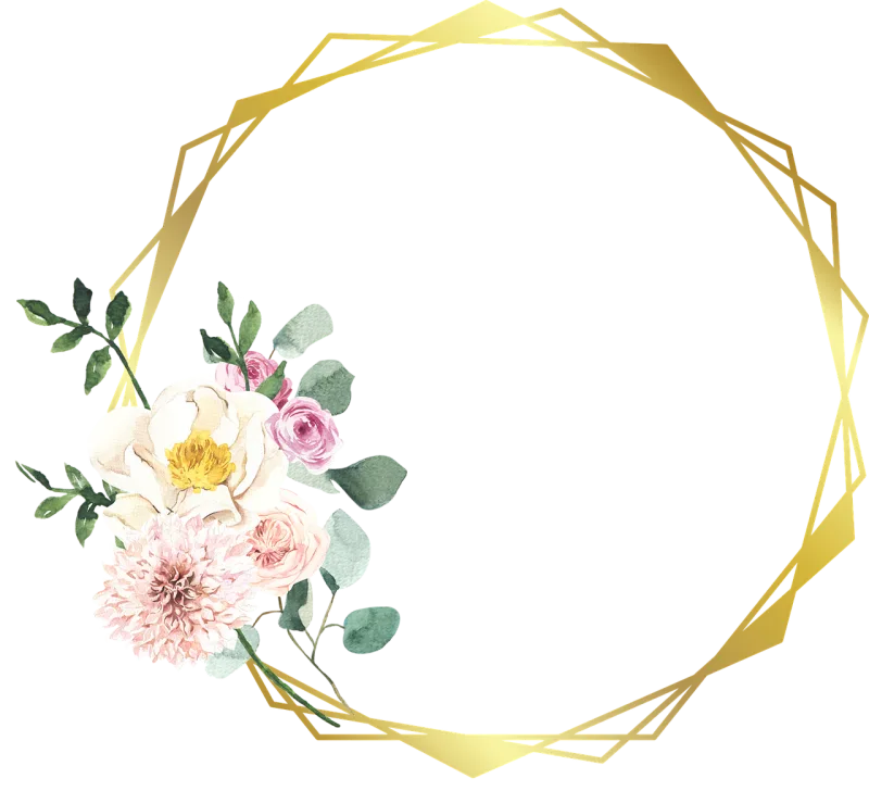 Frame Copy space Flowers Stickdatei – Herzen & Liebe