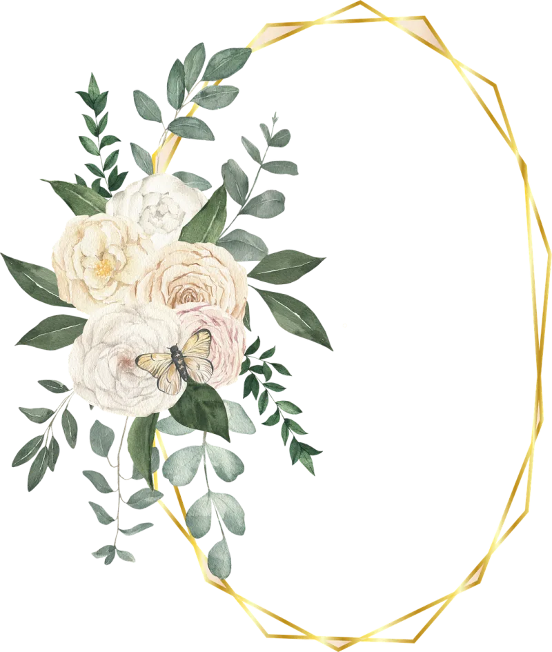 Flowers Frame Floral frame Stickdatei – Blumen