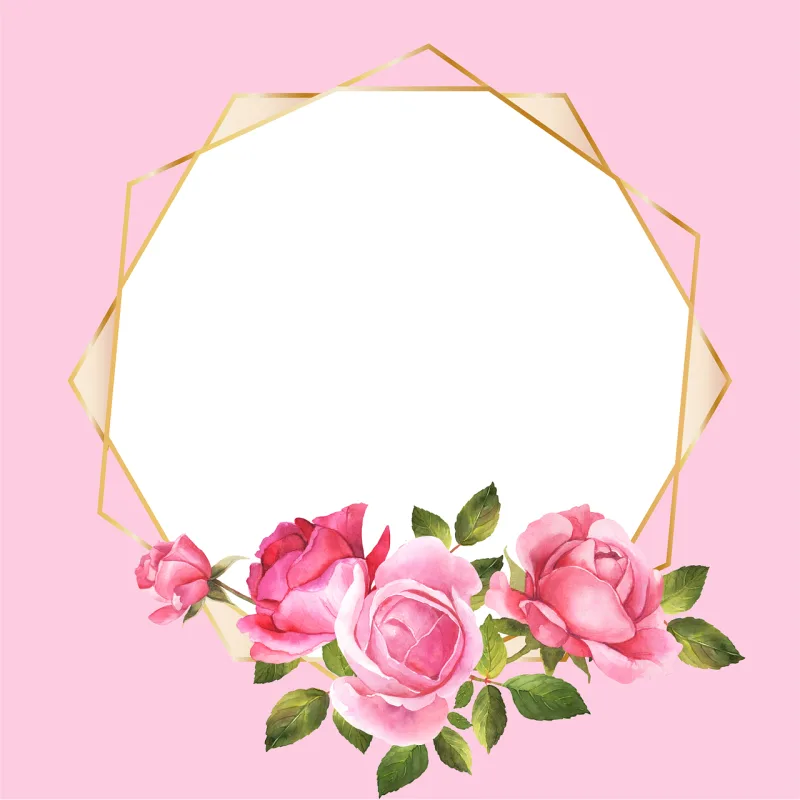 Frame Flowers Beautiful wallpaper Stickdatei – Blumen