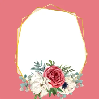 Frame Beautiful flowers Flowers Stickdatei