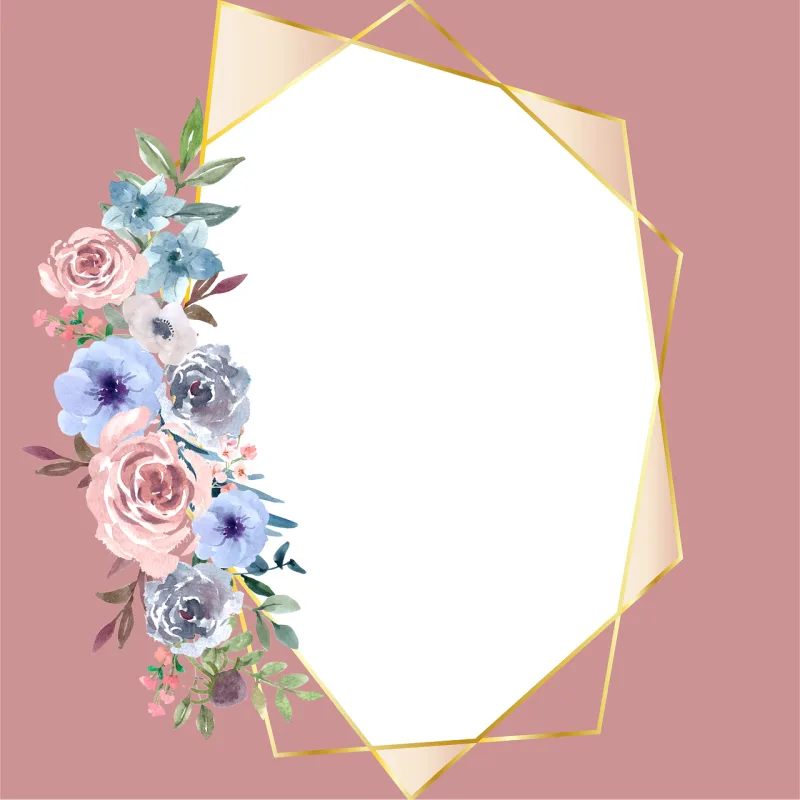 Frame Flowers Flower background Stickdatei – Blumen