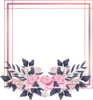 Frame Copy space Beautiful flowers Stickdatei