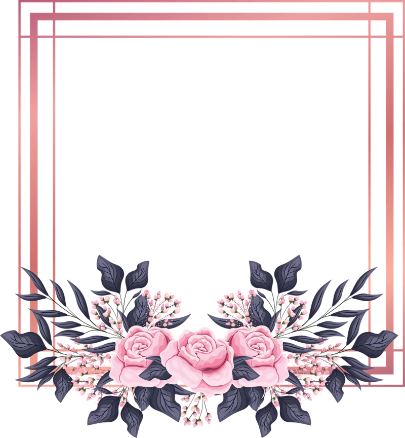 Frame Copy space Beautiful flowers Stickdatei – Blumen