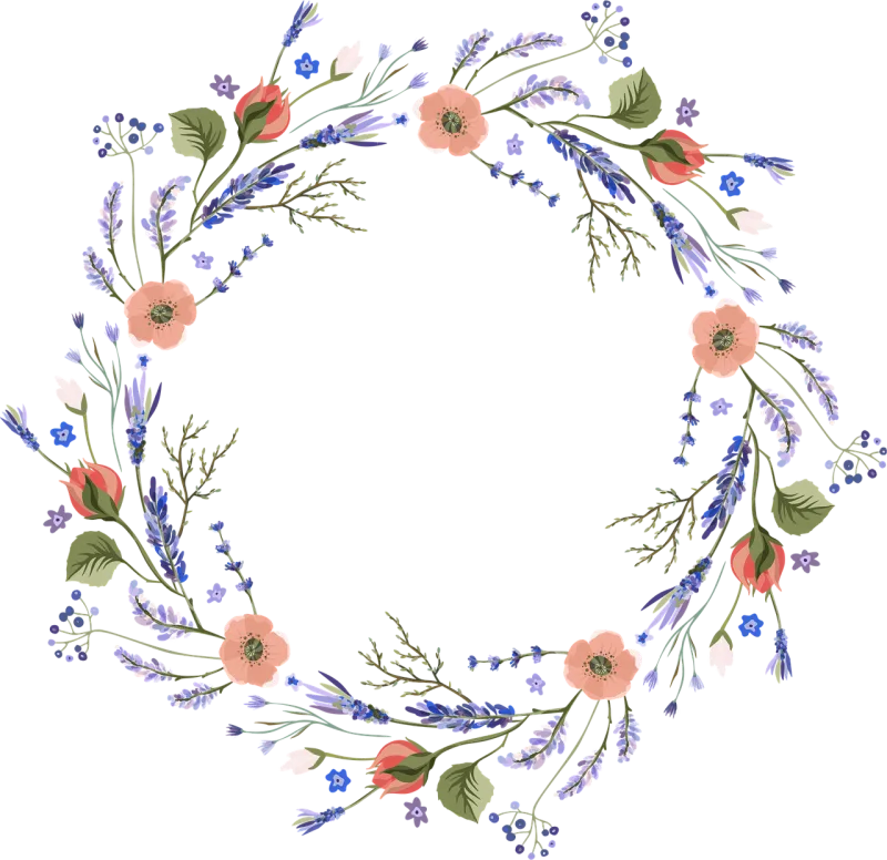 Frame Copy space Design Stickdatei – Blumen