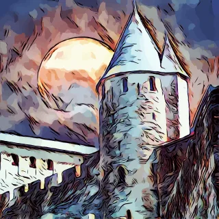 Building Architecture Medieval Stickdatei