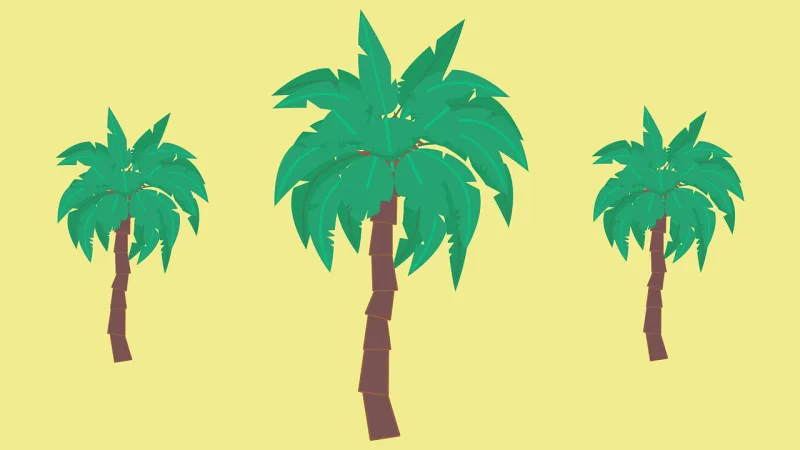 Palm trees Beach Tropical Stickdatei – Natur