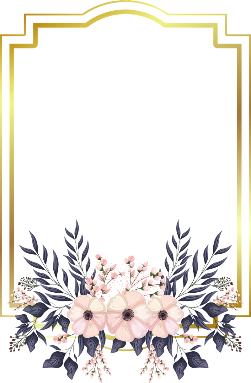 Flowers Frame Floral frame Stickdatei – Blumen