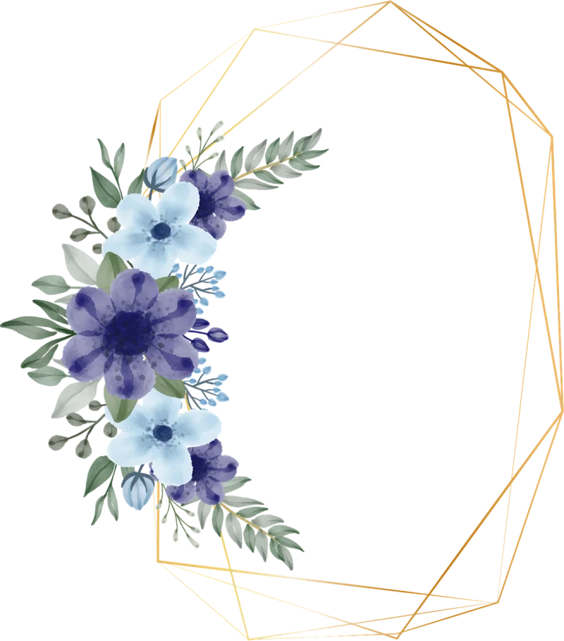 Flowers Frame Floral background Stickdatei – Blumen