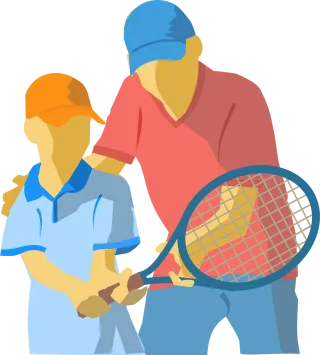 Tennis Tennis coach Tennis lesson Stickdatei