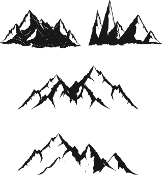 Landscape Mountain Angle Stickdatei