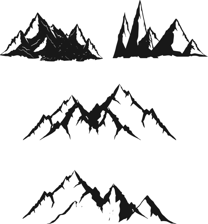 Landscape Mountain Angle Stickdatei – Natur