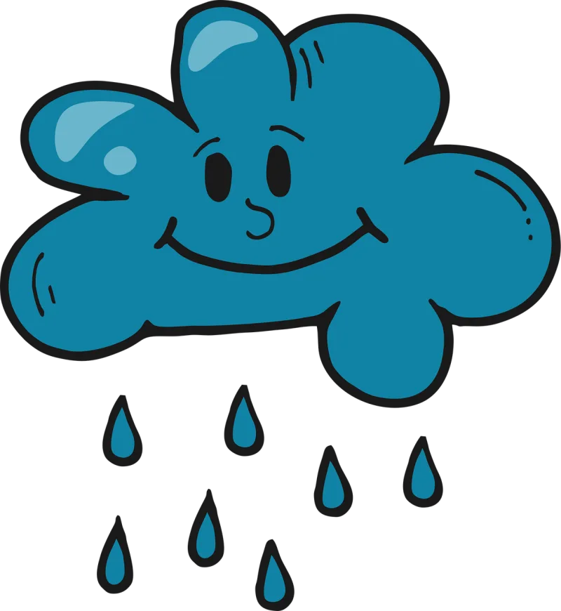 Cloud Drawing Rain Stickdatei – Natur