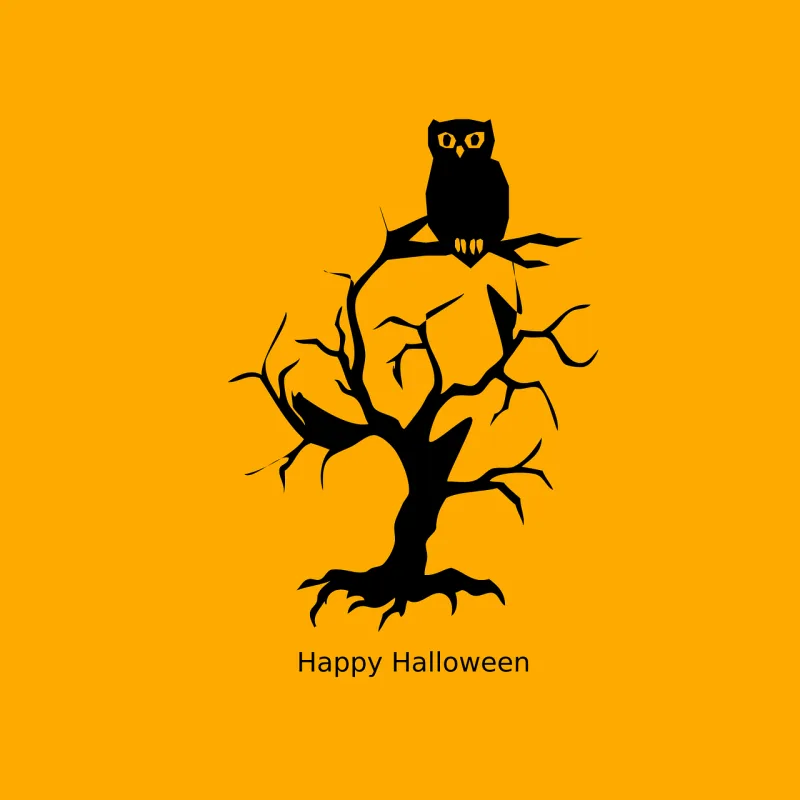 Halloween Owl Greeting Stickdatei – Tiere