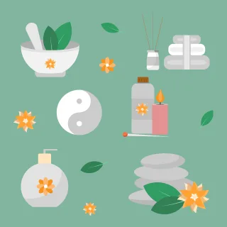 Spa Flower wallpaper Wellness Stickdatei