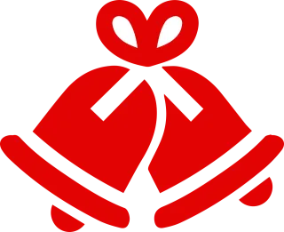 Christmas Bells Red Stickdatei