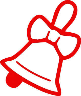 Christmas Handbell Red Stickdatei